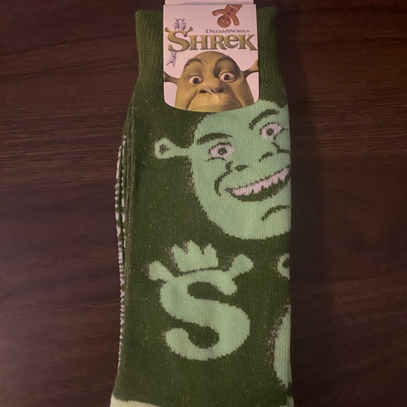 Dreamworks Other - New Men Dreamworks Shrek Green Character Socks size 8-12